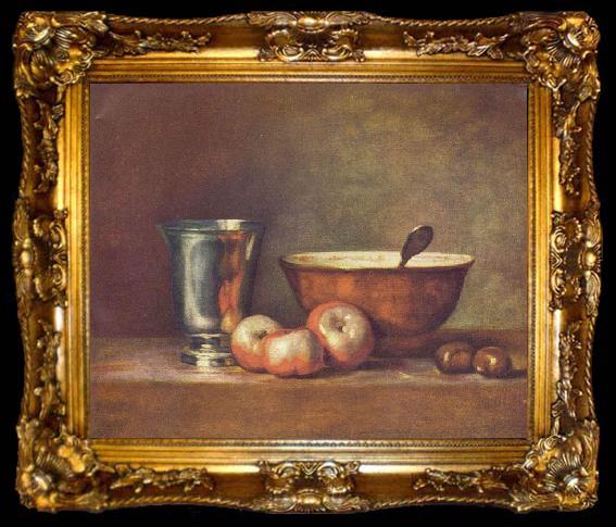 framed  Jean Simeon Chardin The Silver Beaker, ta009-2